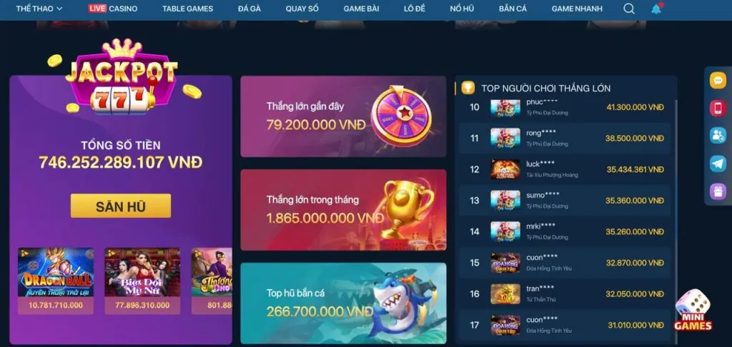 Trò chơi slot vf55 login